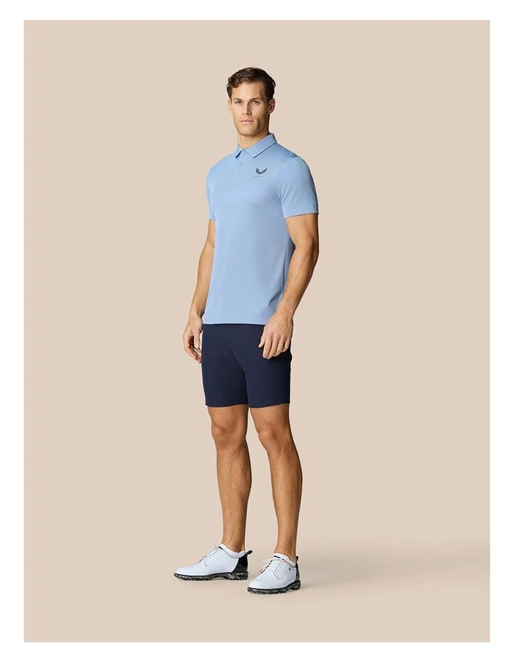 Pinnacle Engineered Knit Polo Golf Shirt in Blue image 6