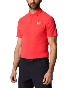 Club Classic Polo Golf Shirt in Red