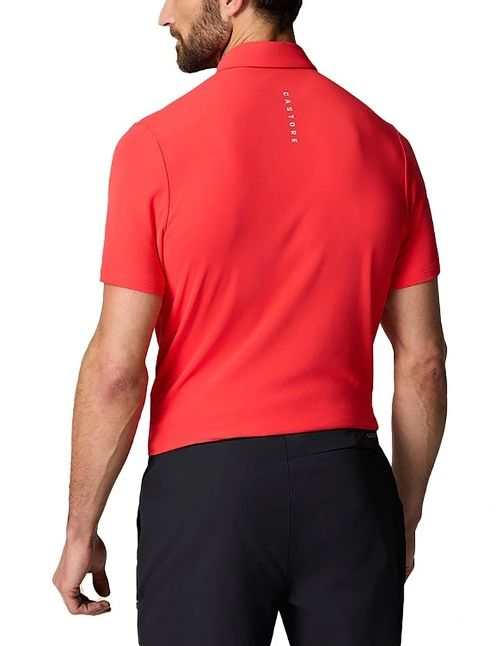 Club Classic Polo Golf Shirt in Red image 2