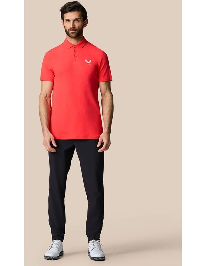Club Classic Polo Golf Shirt in Red image 6