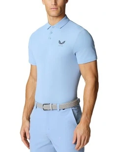Club Classic Polo Golf Shirt in Sky Blue