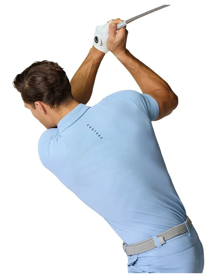 Club Classic Polo Golf Shirt in Sky Blue image 5