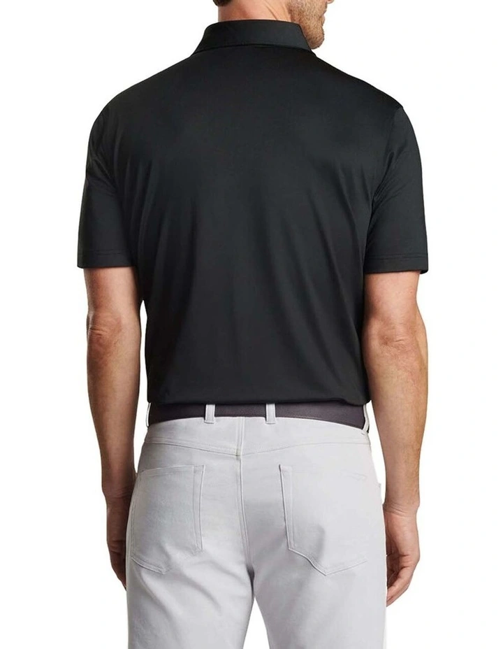 Peter Millar Performance Stretch Jersey Golf Shirt in Black image 2