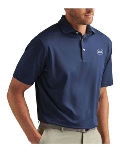 Peter Millar Performance Stretch Jersey Golf Shirt in Navy