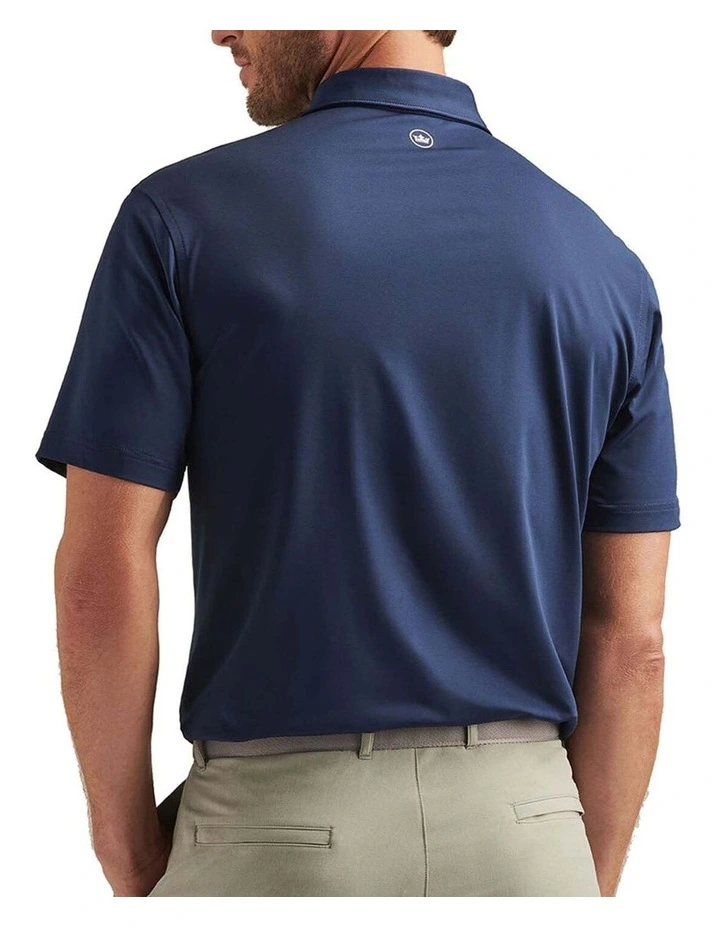 Peter Millar Performance Stretch Jersey Golf Shirt in Navy image 2