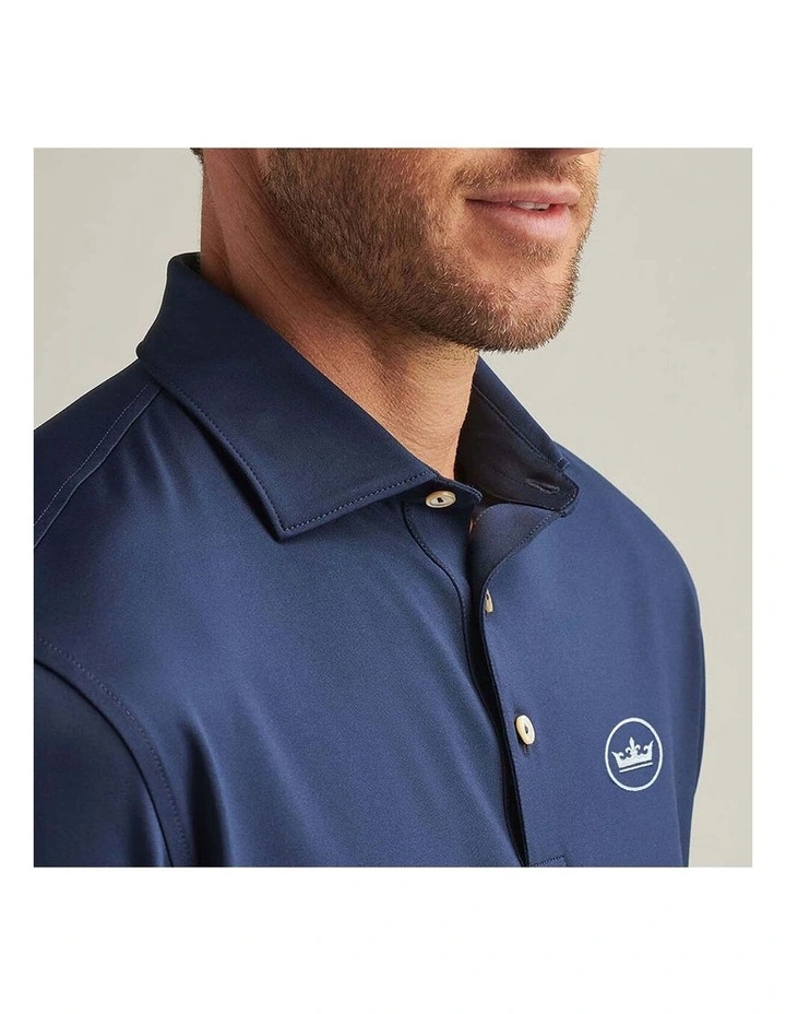 Peter Millar Performance Stretch Jersey Golf Shirt in Navy image 3