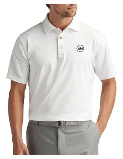 Peter Millar Performance Stretch Jersey Golf Shirt in White