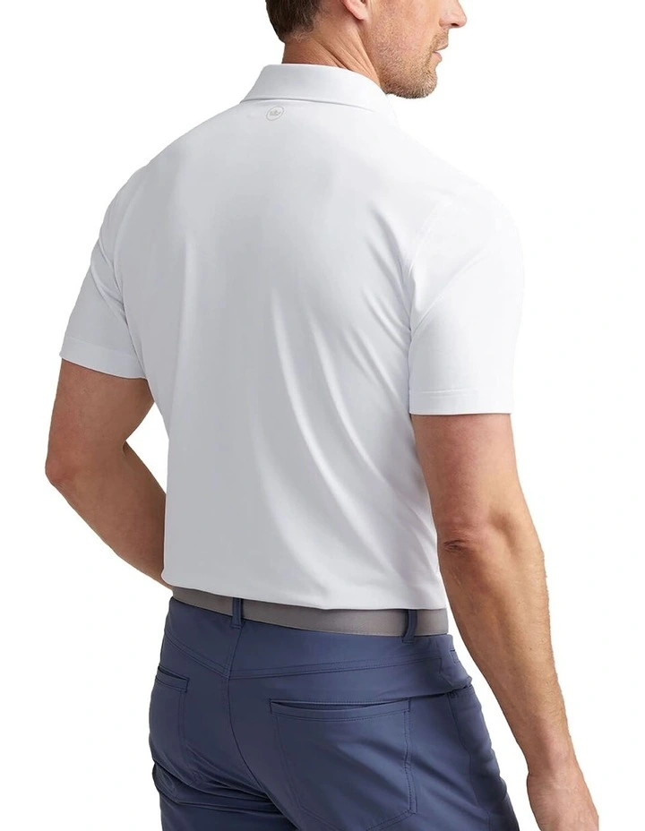 Peter Millar Soul Performance Mesh Polo Shirt in White image 2