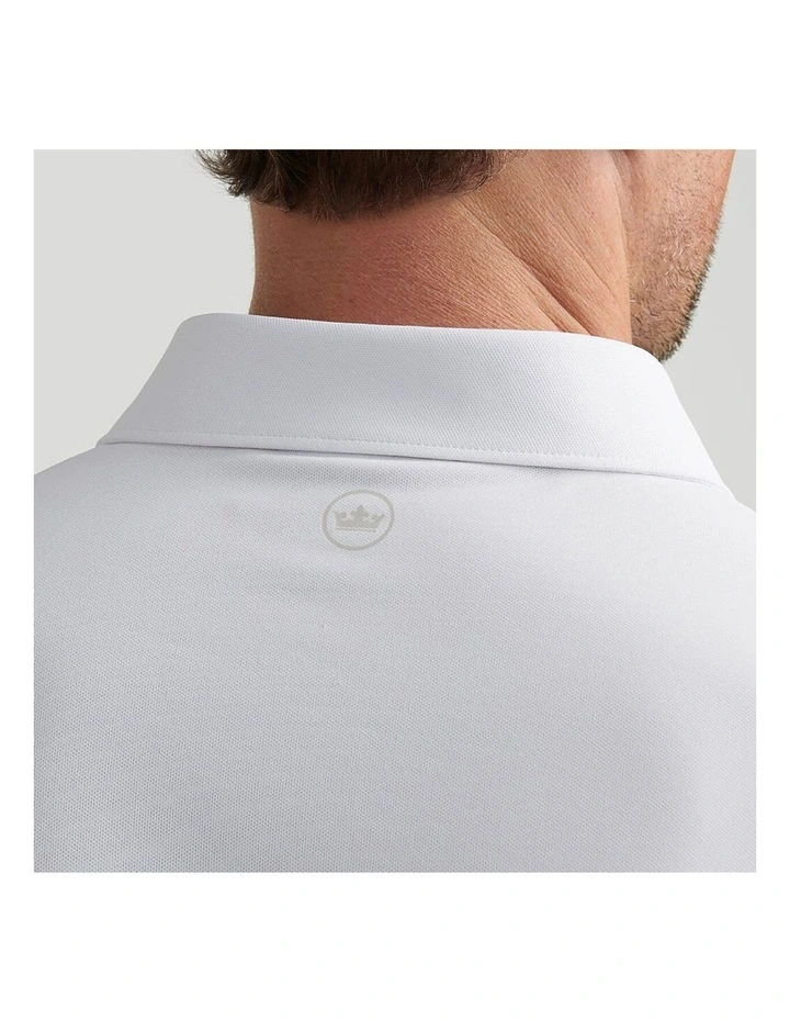 Peter Millar Soul Performance Mesh Polo Shirt in White image 3