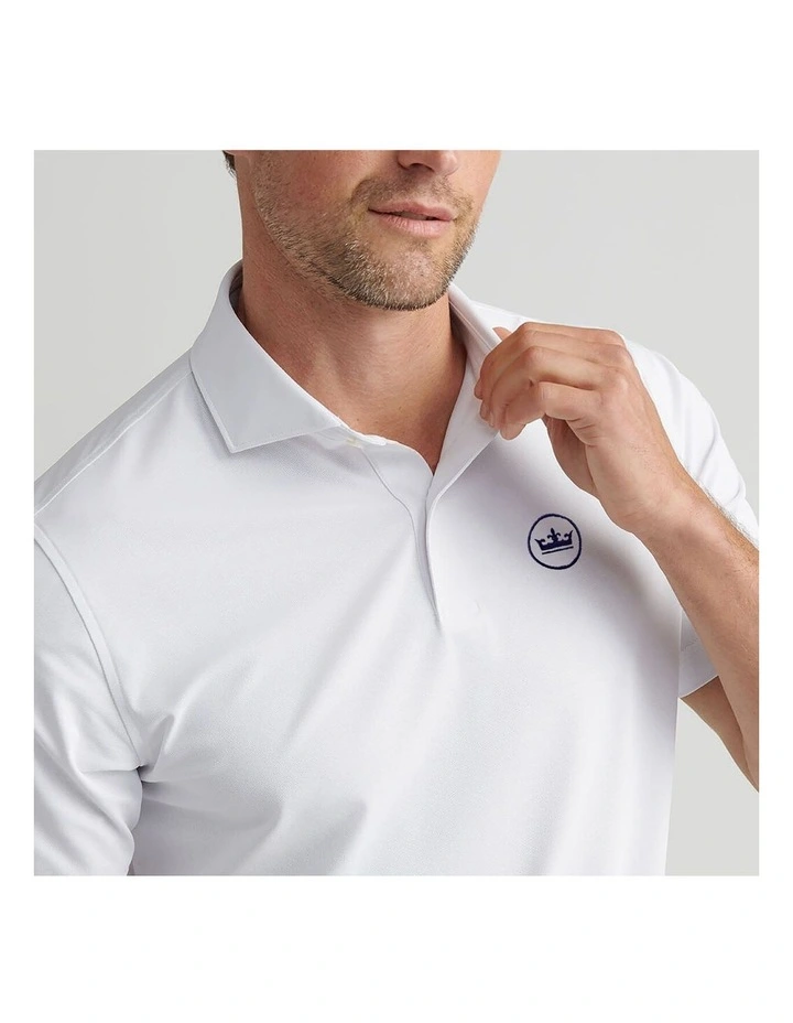 Peter Millar Soul Performance Mesh Polo Shirt in White image 4