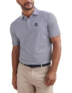 Peter Millar Hales Performance Jersey Polo Shirt in Navy