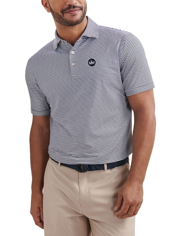 Peter Millar Hales Performance Jersey Polo Shirt in Navy image 1