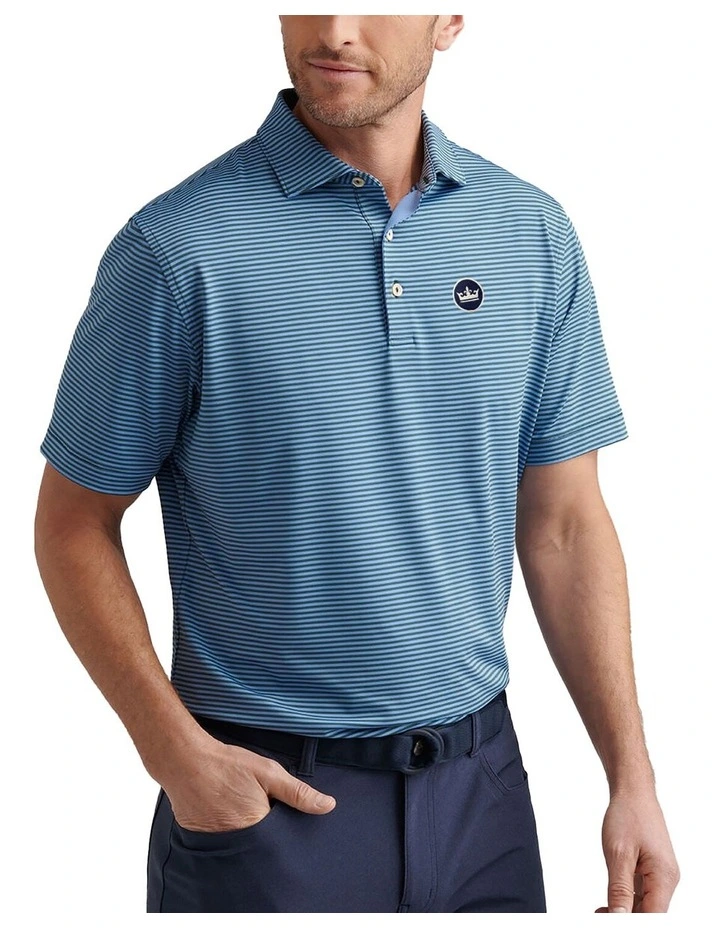 Peter Millar Hales Performance Jersey Polo Shirt in Blue image 1