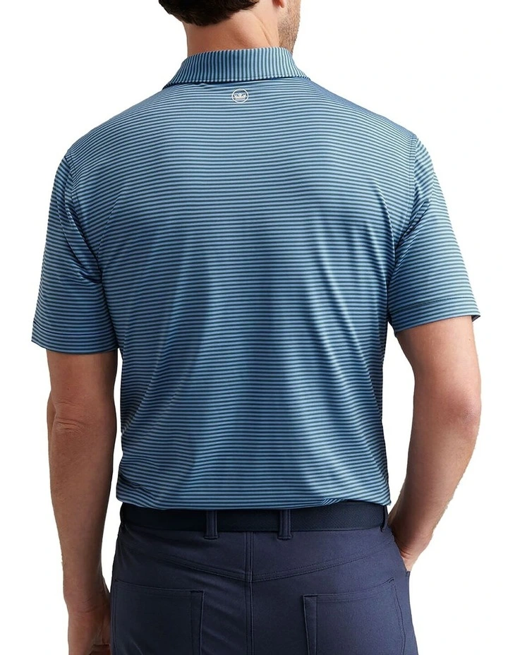 Peter Millar Hales Performance Jersey Polo Shirt in Blue image 2