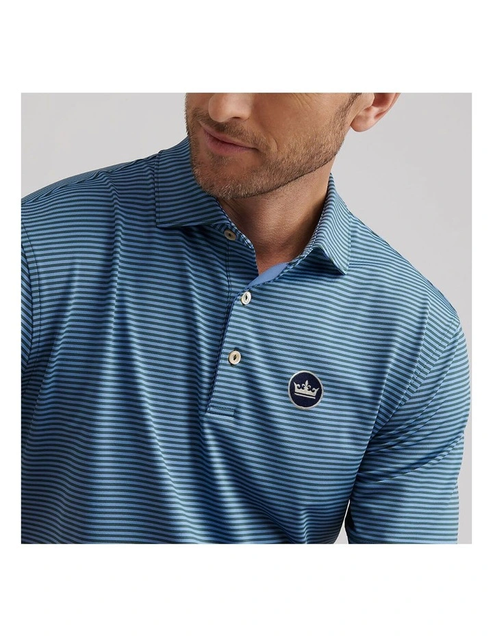 Peter Millar Hales Performance Jersey Polo Shirt in Blue image 4