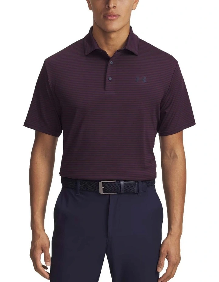 Under Armour Playoff Stripe Polo Shirt in Blue image 1