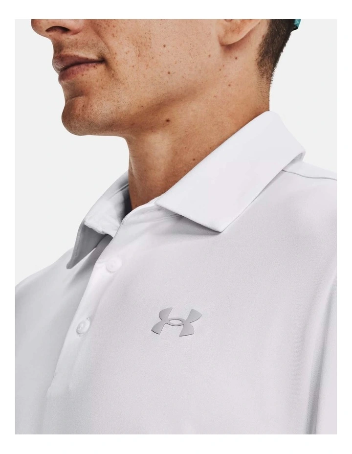 Under Armour Playoff Polo Shirt in White image 3