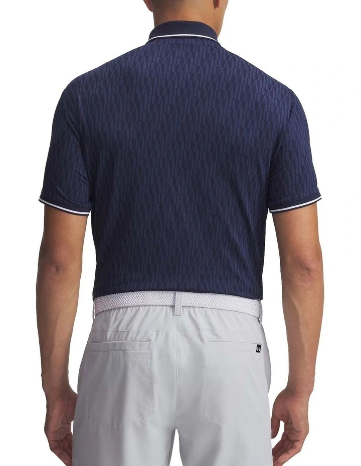 Under Armour Drive Sport Jacquard Golf Shirt in Blue image 2