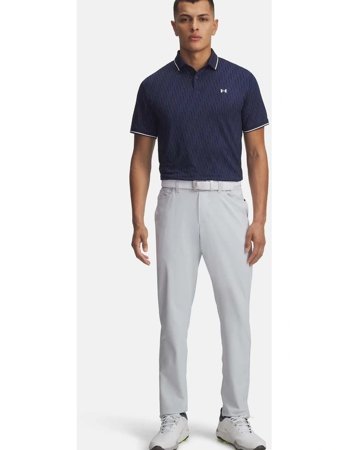 Under Armour Drive Sport Jacquard Golf Shirt in Blue image 4
