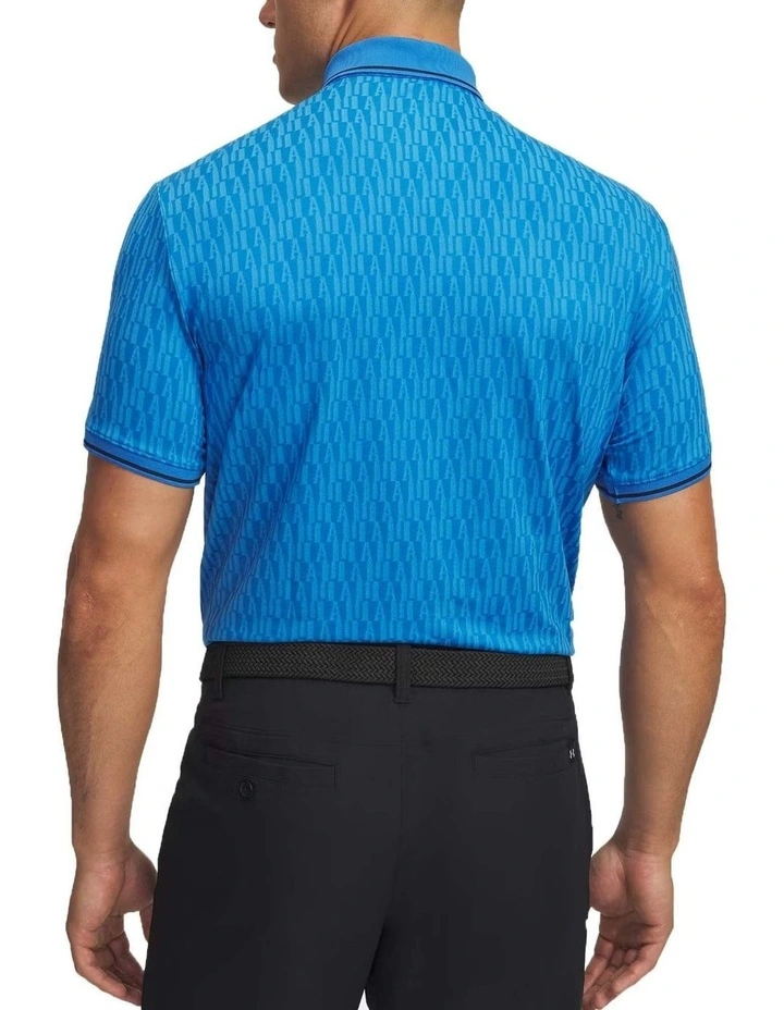 Under Armour Drive Sport Jacquard Polo Shirt in Blue image 2