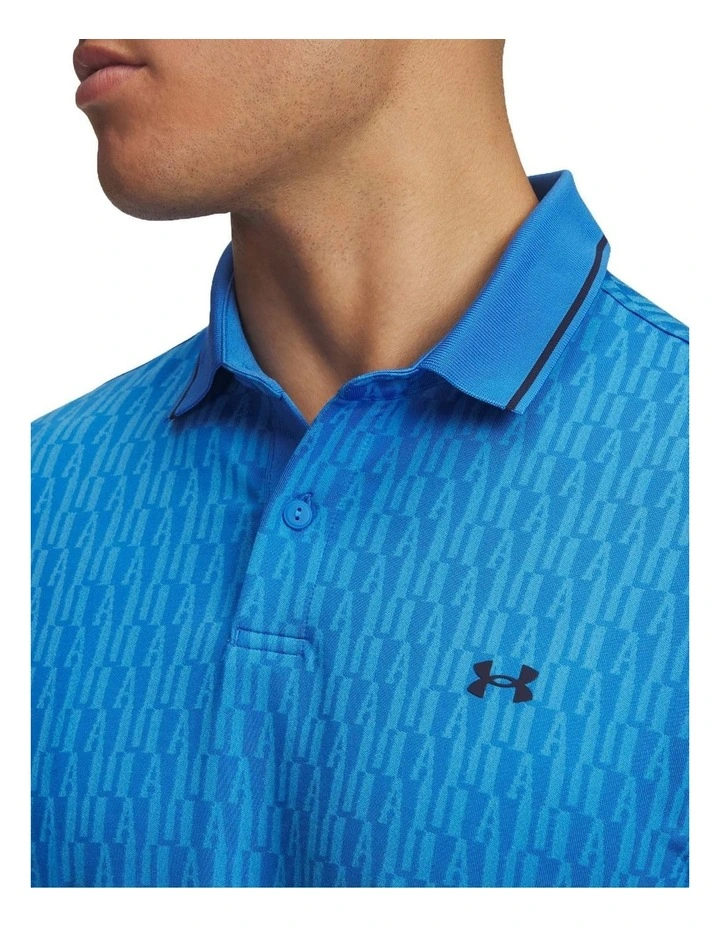 Under Armour Drive Sport Jacquard Polo Shirt in Blue image 3