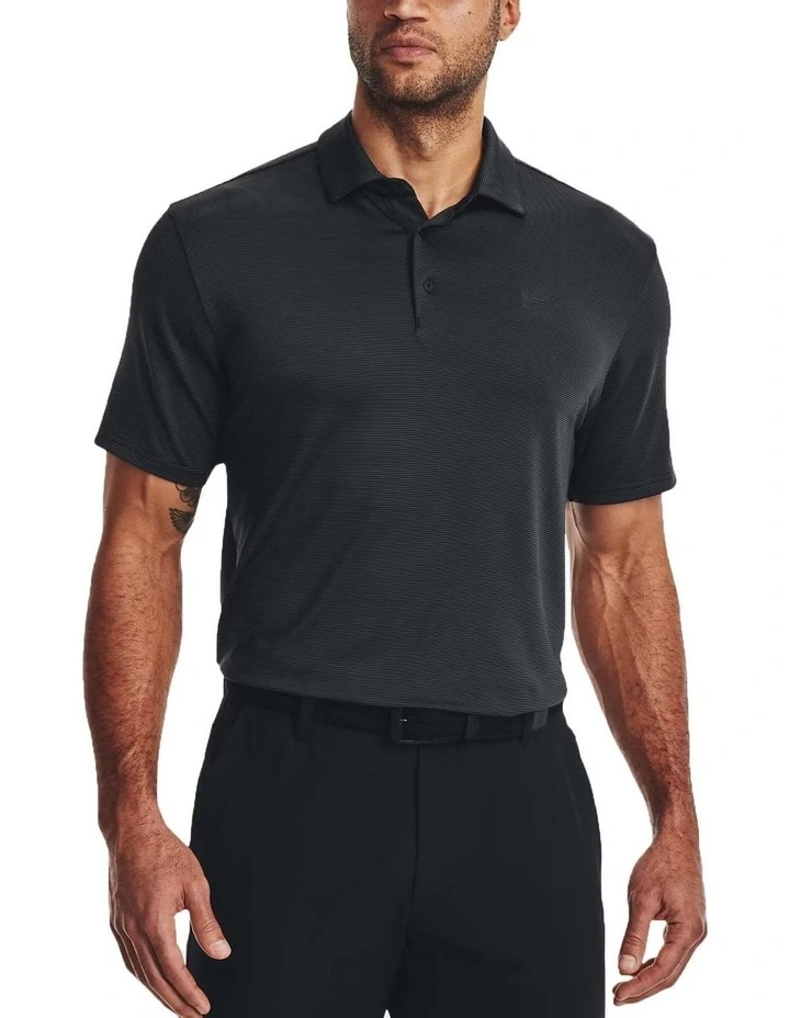 Under Armour Playoff Stripe Polo Shirt in Black image 1