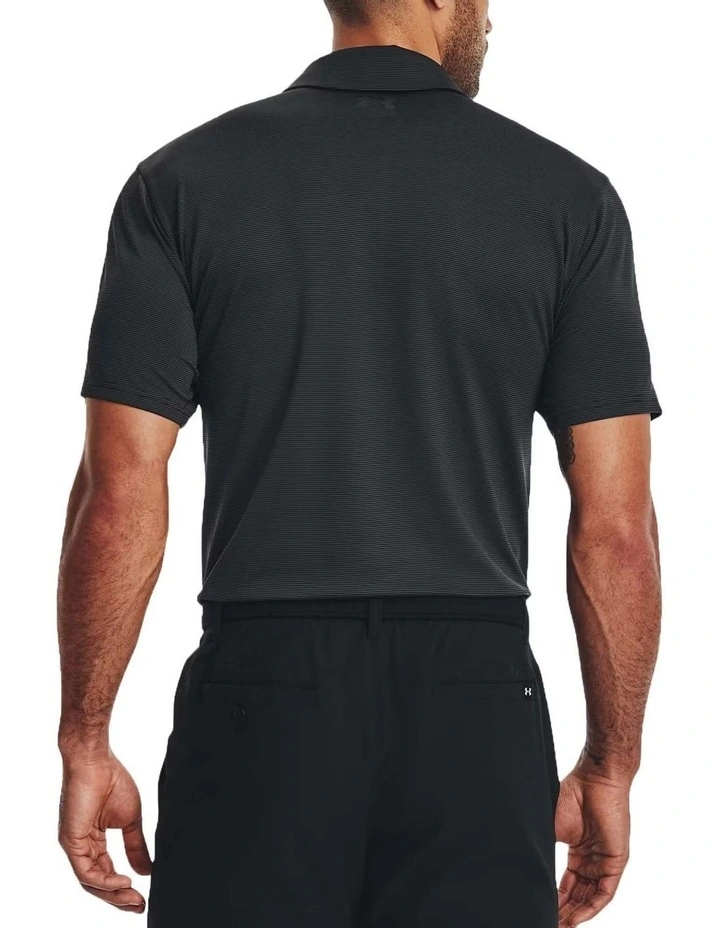Under Armour Playoff Stripe Polo Shirt in Black image 2