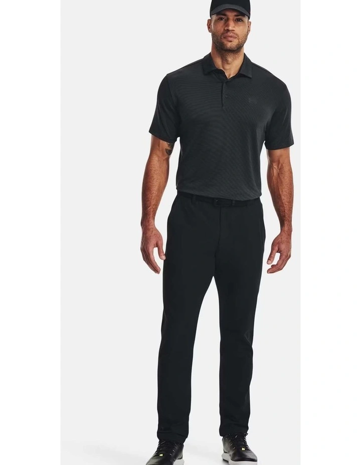 Under Armour Playoff Stripe Polo Shirt in Black image 4