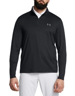 Under Armour 1/4 Zip Golf Mid-Layer Sweater in Black