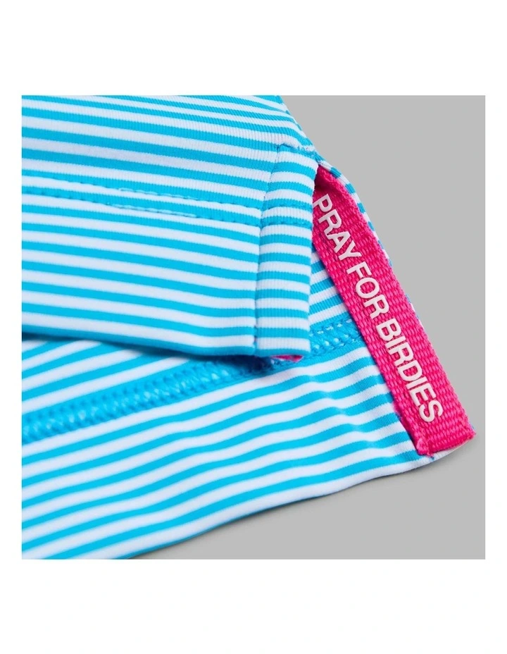 G/Fore Feeder Stripe Fine Tech Jersey Polo Shirt in Blue image 4