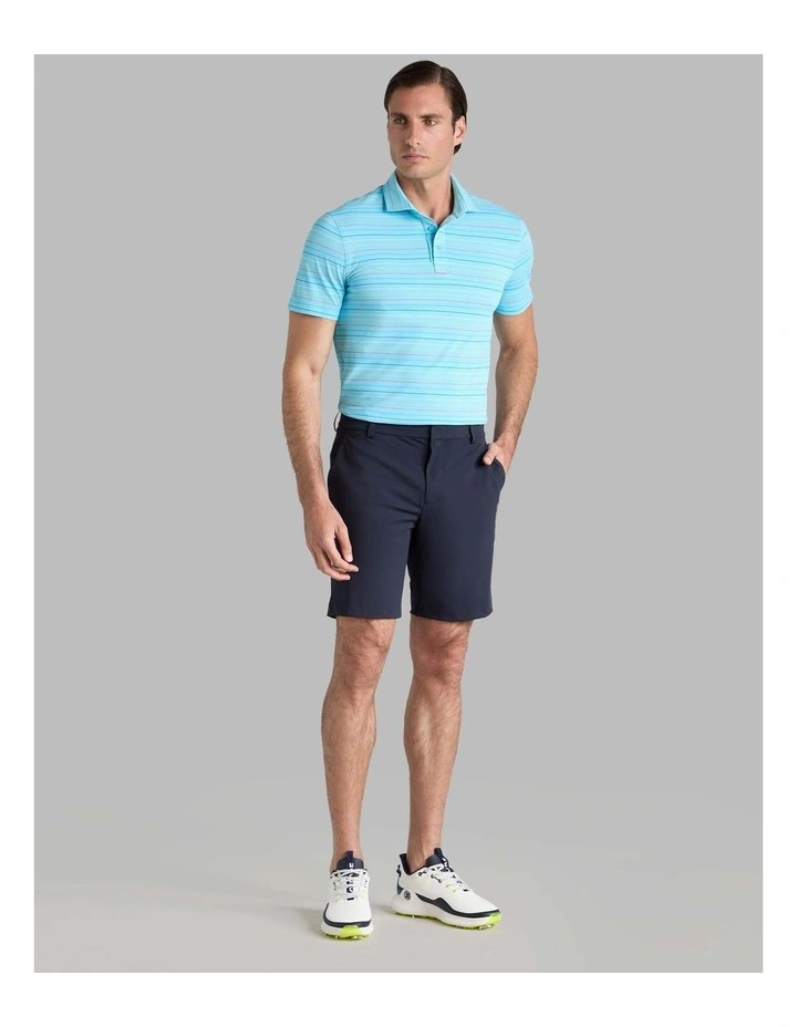 G/Fore Multi Stripe Tech Pique Performance Polo Shirt in Breeze image 4