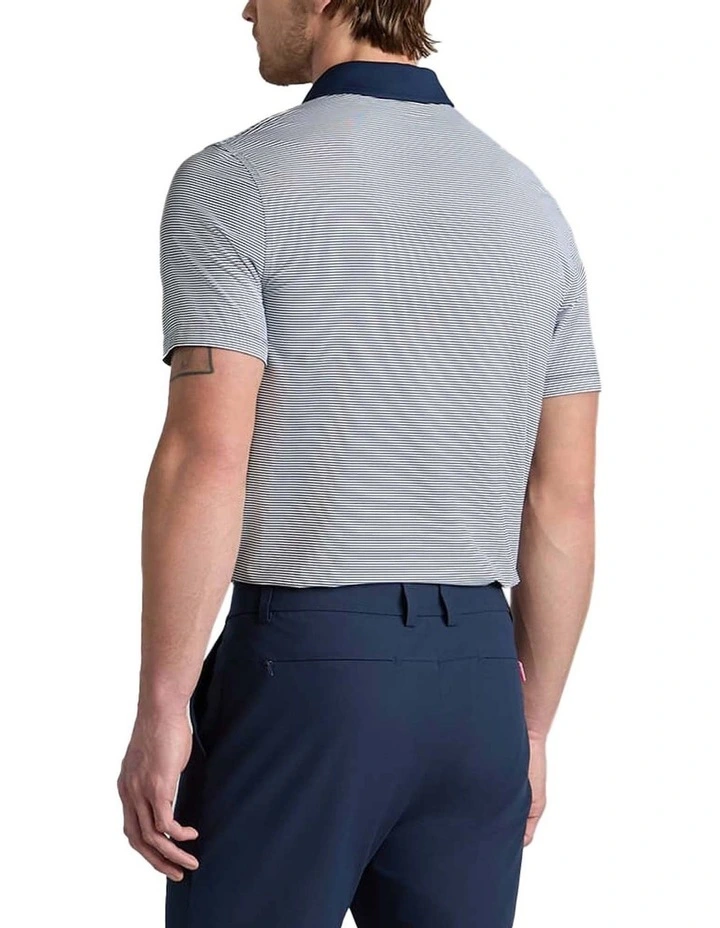 G/Fore Feeder Stripe Fine Tech Jersey Polo Shirt in Twilight image 2