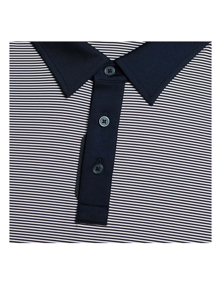 G/Fore Feeder Stripe Fine Tech Jersey Polo Shirt in Twilight image 3