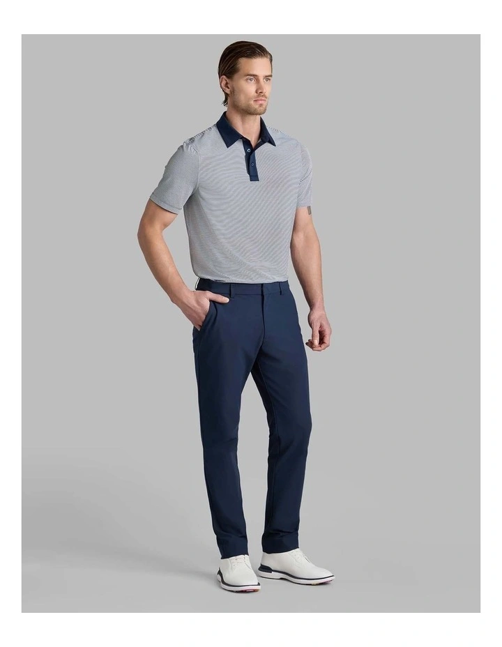 G/Fore Feeder Stripe Fine Tech Jersey Polo Shirt in Twilight image 5