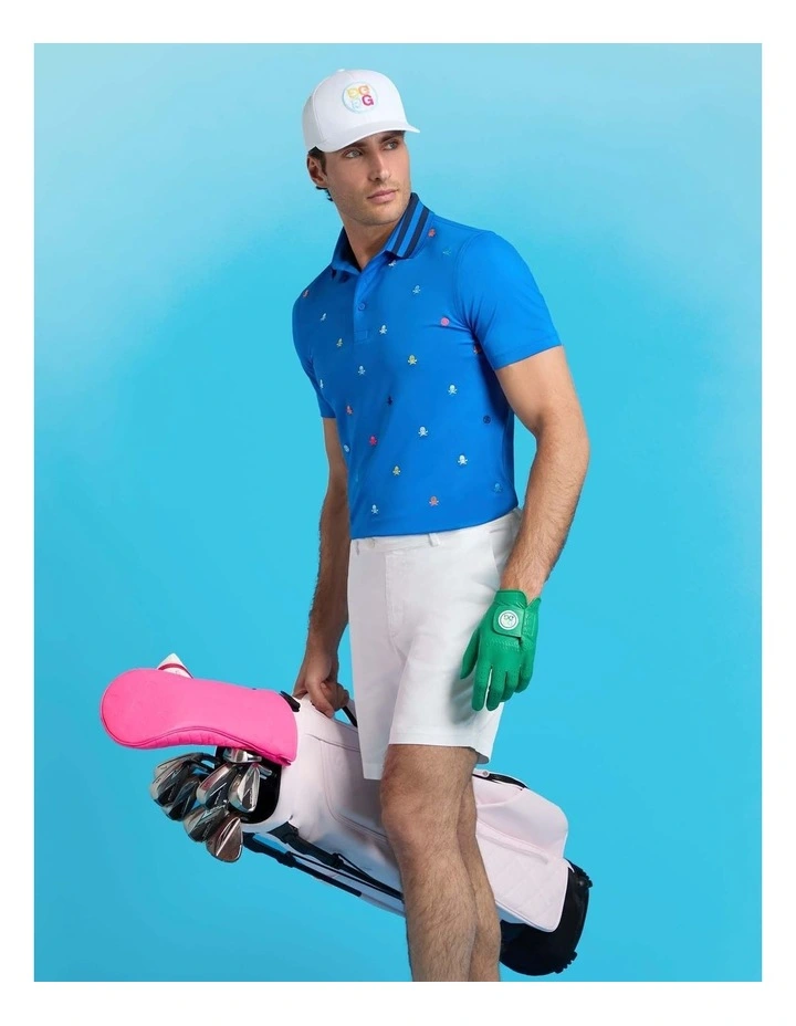 G/Fore Embroidered Tech Jersey Polo Shirt in Lisbon image 6