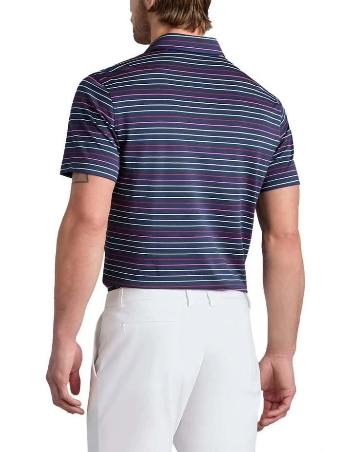 G/Fore Multi Stripe Tech Pique Performance Polo Shirt in Twilight image 2