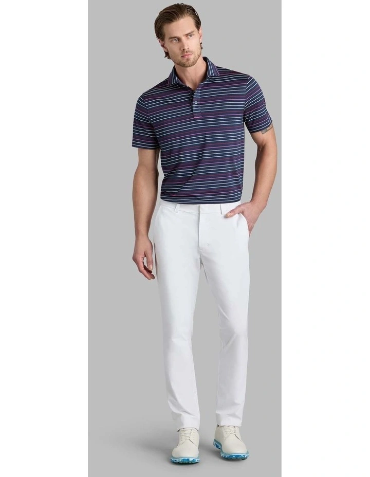 G/Fore Multi Stripe Tech Pique Performance Polo Shirt in Twilight image 4