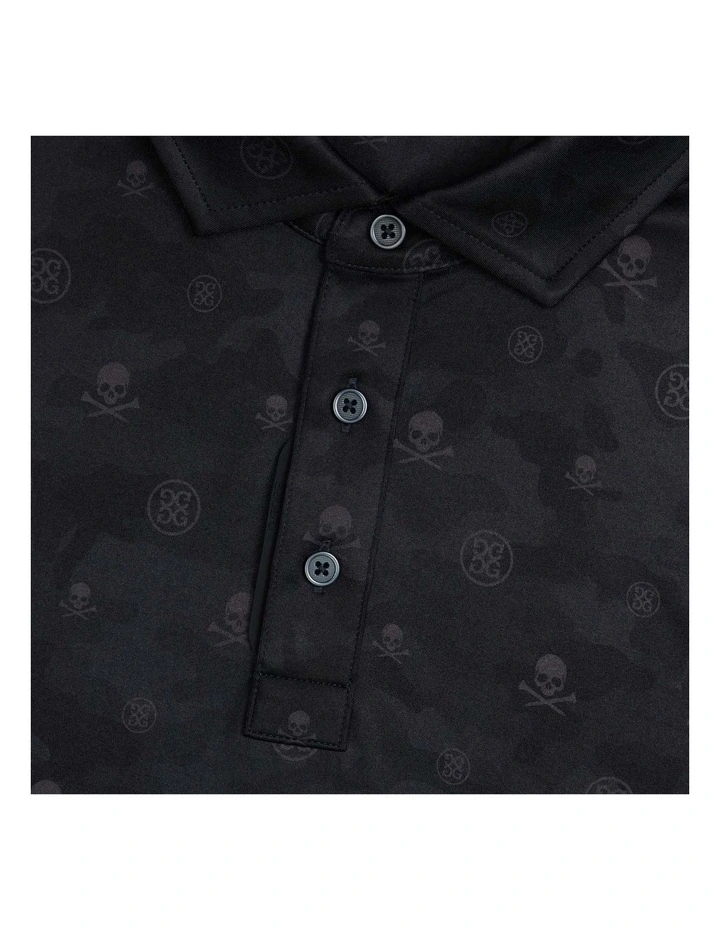 G/Fore Icon Camo Tech Jersey Polo Shirt in Onyx image 3