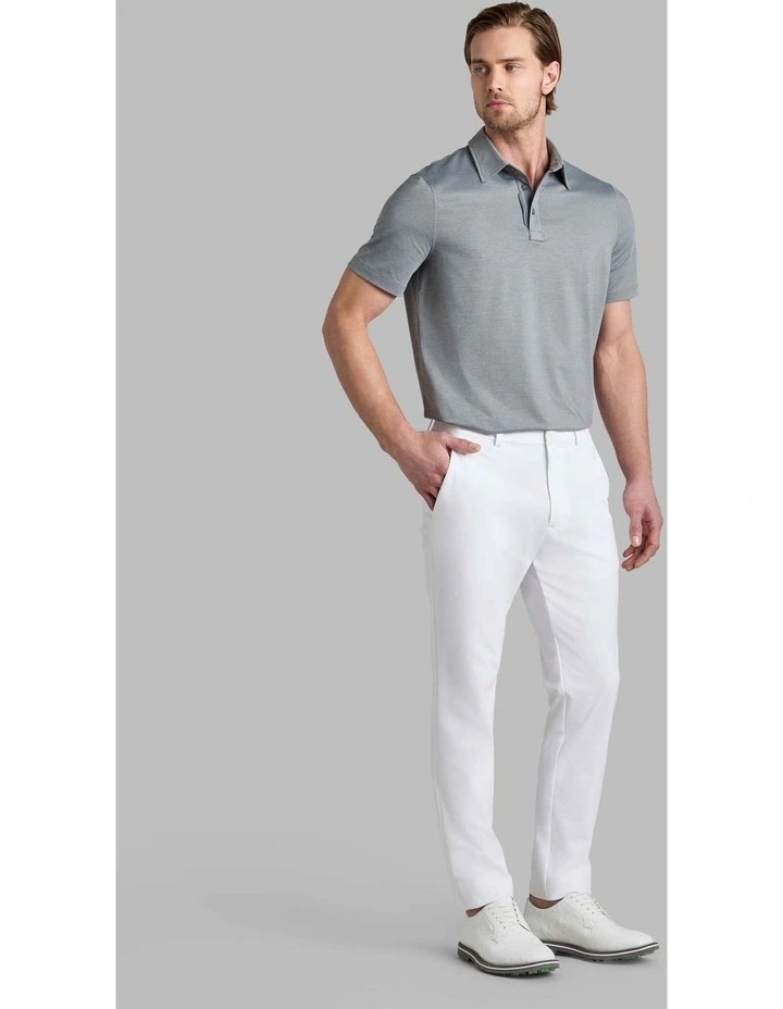 G/Fore Melange Ice Nylon Polo Shirt in Charcoal Melange image 4