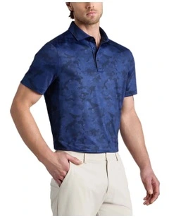 G/Fore Icon Camo Tech Jersey Polo Shirt in Twilight