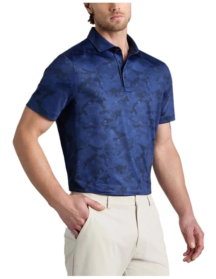 G/Fore Icon Camo Tech Jersey Polo Shirt in Twilight image 1