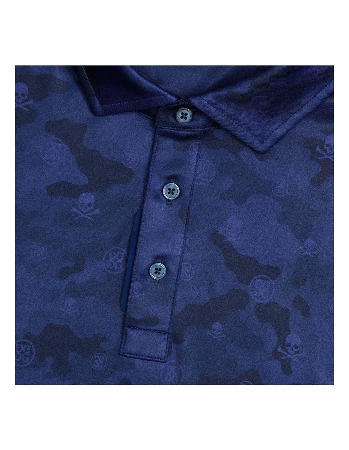 G/Fore Icon Camo Tech Jersey Polo Shirt in Twilight image 3