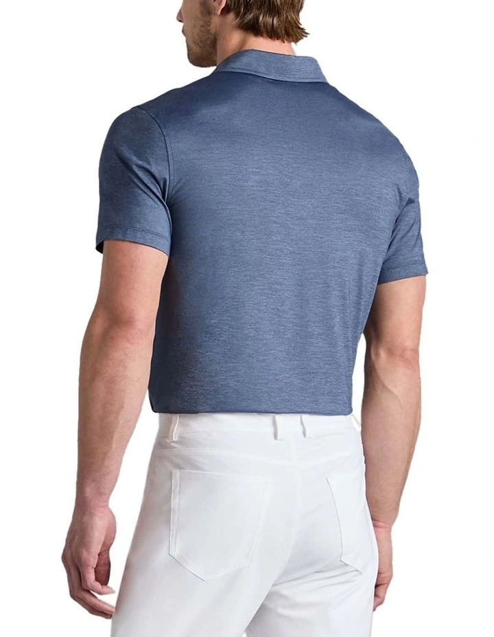 G/Fore Melange Ice Nylon Polo Shirt in Twilight Melange image 2