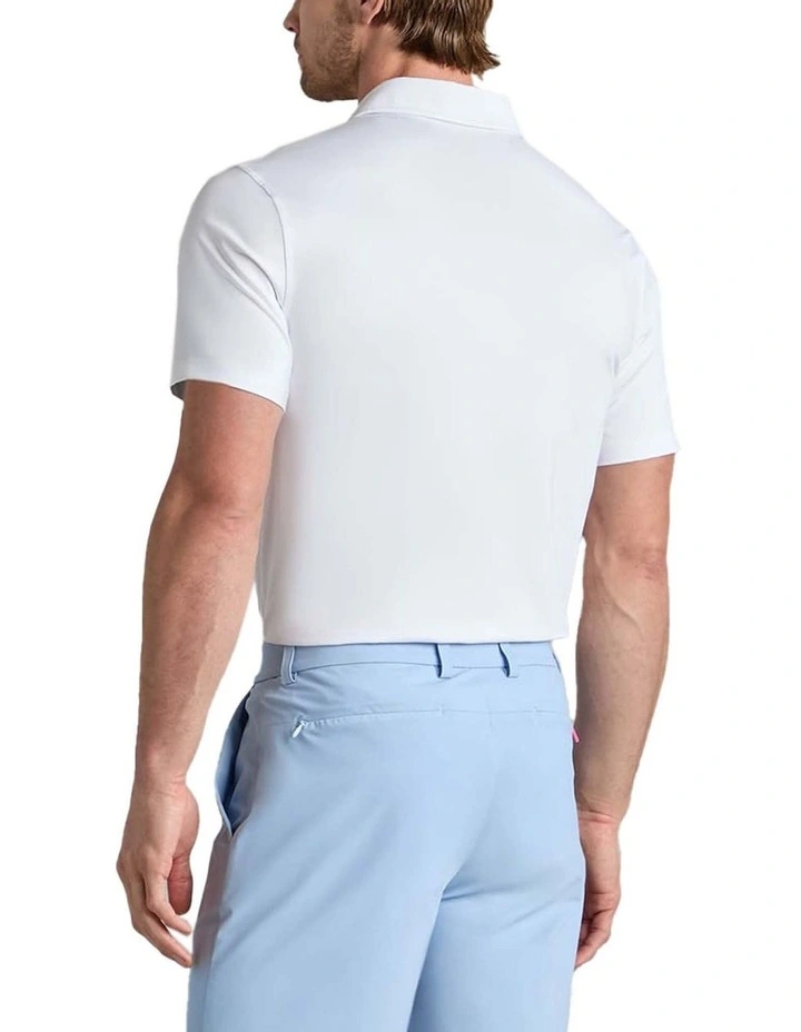 G/Fore Melange Ice Nylon Polo Shirt in Snow Melange image 2