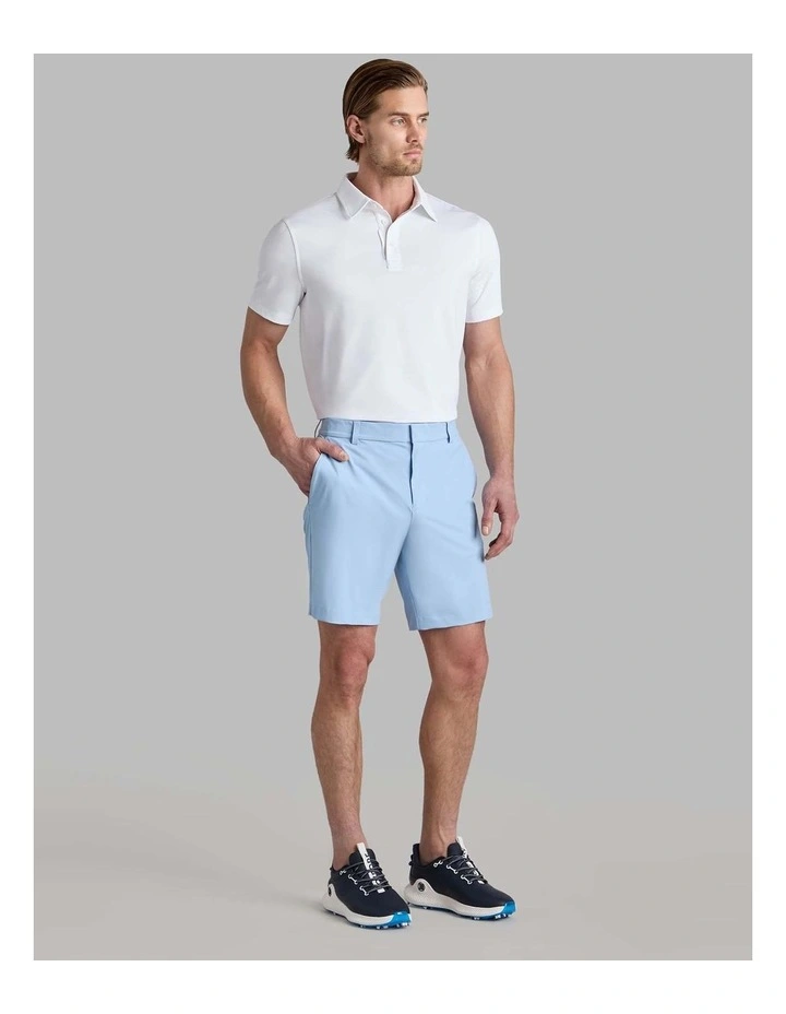 G/Fore Melange Ice Nylon Polo Shirt in Snow Melange image 4