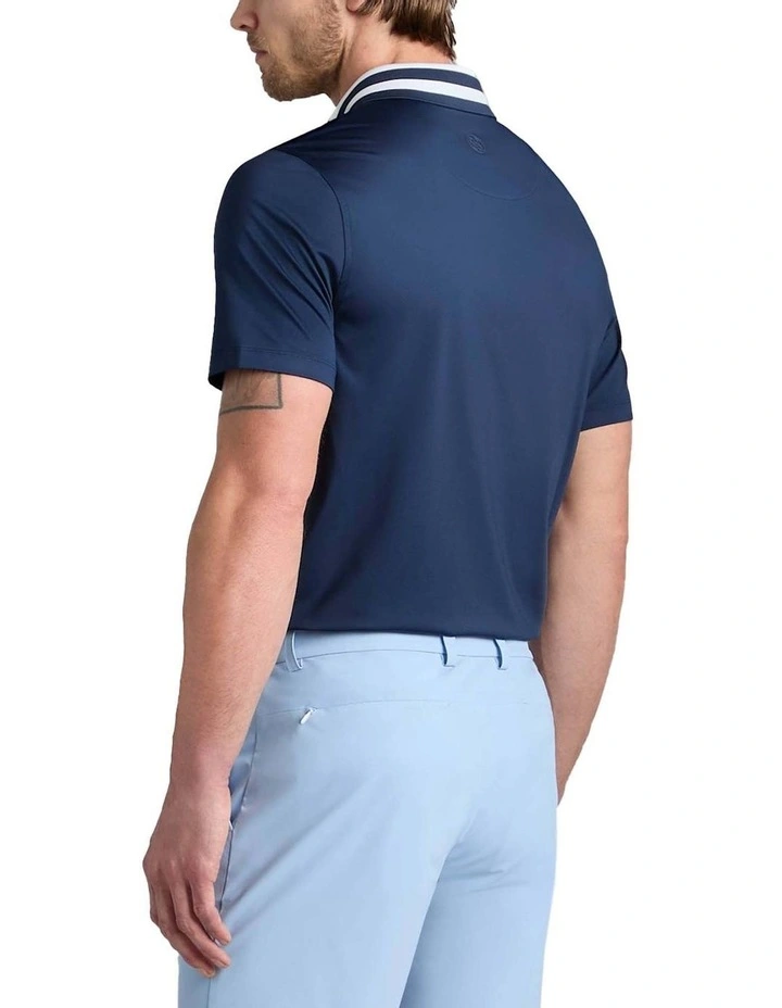 G/Fore Embroidered Tech Jersey Polo Shirt in Twilight image 2