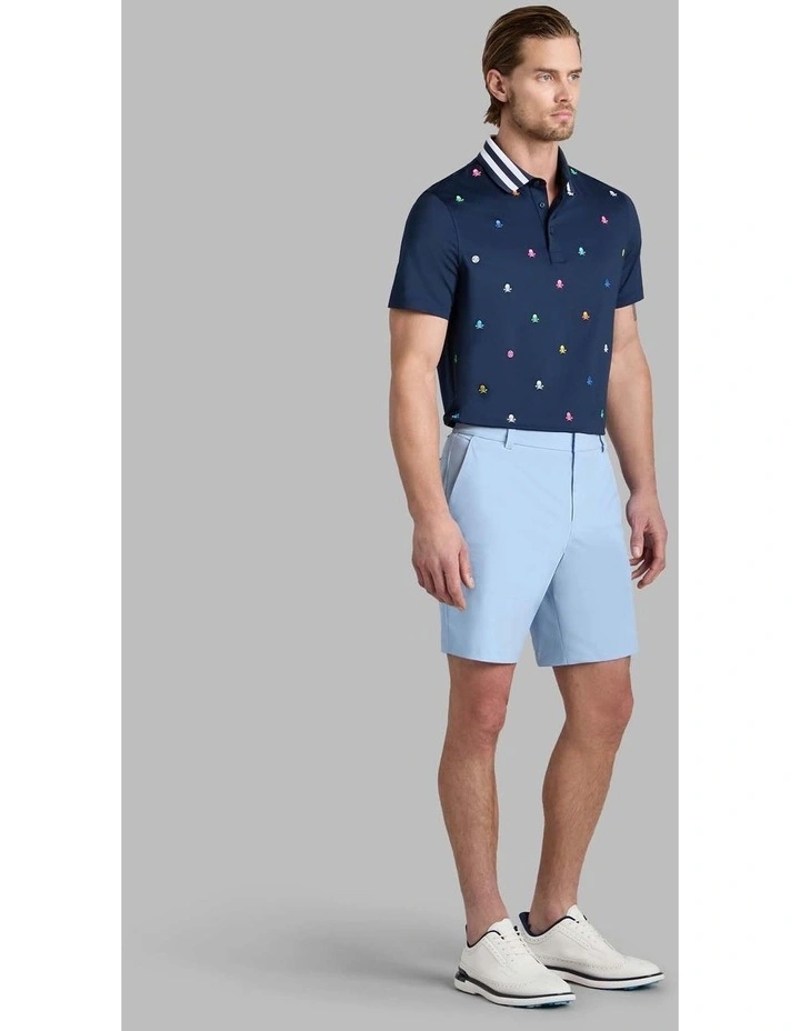 G/Fore Embroidered Tech Jersey Polo Shirt in Twilight image 4