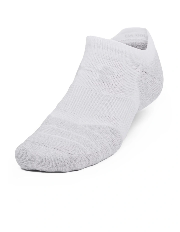 Under Armour Elevated Performance No Show Socks Pack Of 2 in White image 1