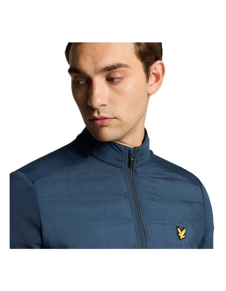 Lyle & Scott Hybrid Quilted Full Zip Jacket in Ryder Blue image 3