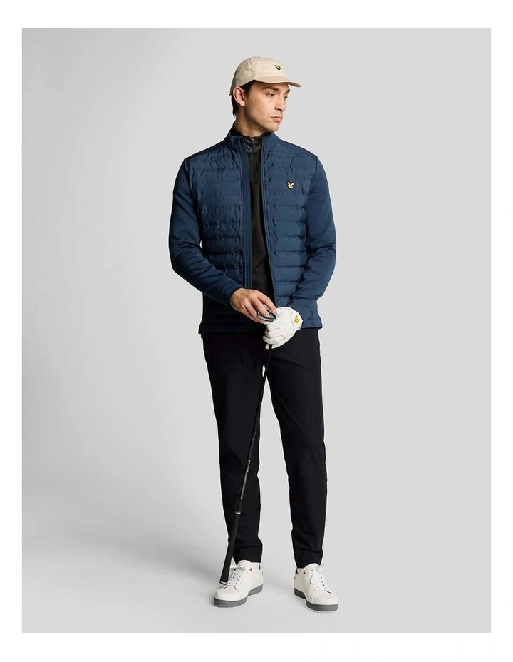 Lyle & Scott Hybrid Quilted Full Zip Jacket in Ryder Blue image 4